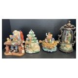 Lot w/ Ceramic Santa, Noah