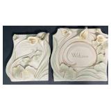 Welcome Floral SandStone Wall PlaquesAppr