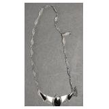 Sterling Art Deco Mother of Pearl Marcasite MOP