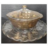 Fire King Anchor Hocking Dish & Gold Rim Serving