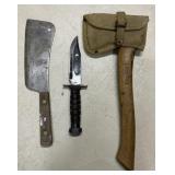 Plumb USA Axe, Combat Knive, And CleaverAppr 5