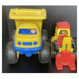 Tonka Dumper Truck And Take Apart Toy Tractor w/