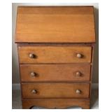 Small Wood Secretary Desk w/ DrawersAppr