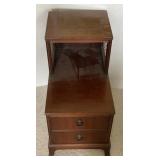 Wood Nightstand Table w/ Drawers Appr 14x24x26 in