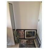 Hanging Mirror and Assorted Nature Themed Framed