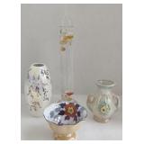 Glass Galileo Thermometer & Ceramic Glazed
