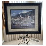 Metal 3in Photo Easel w/ Framed Portofino Print