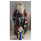 Plaster Face And Hands Santa And Metallic Blown