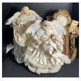 Ceramic Face And Hands Angels And Santa Appr 17