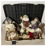 Lot w/ Holiday Decor Including Santa Figures,