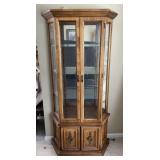 Wood Curio Cabinet w/ Light Appr 34x12x71 in