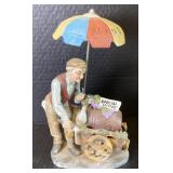 Capodimonte Bisque Porcelain Vino Man With Wine