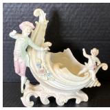 German Bisque Cherub Porcelain Jewelry Dish