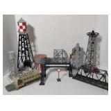 Lot of RR Model Bridges, Water Towers, Stop Sign,
