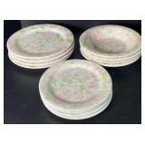 Quadrifoglio Ceramic Floral Pattern Plates and