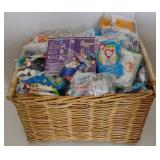 Woven Baskets of Beanie Babies Including Lady