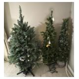 Three Small Christmas Trees Appr 43 in - 56 in