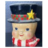 Ceramic Holiday Boy with Top Hat and Scarf Cookie