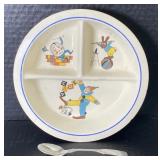 Vtg. Divided Nursery Rhyme Baby Bowl with