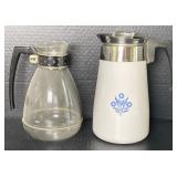 Corningware Cornflower 9c. Percolator and Silex