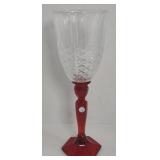 Fenton Art Glass Ruby Red Candle Stick Holder w/
