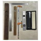Lot w/ Levels, Measurers, And Bar ClampAppr