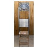 Metal And Wood Step Ladders Appr 23 in , 54 in