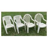 Set of 4 Plastic Patio Lounge ChairsApprox