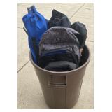 Contents of Bin: Assorted Backpacks, Camping