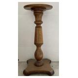 Wood Pedestal Table Appr 16x16x33 in