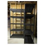 Black Plastic Storage Shelves Bidding 2 Times The