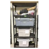 Shelf w/ Contents Including Bins w/ Ornaments,