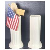 Pedestal Style Clay VasesApprox 12in