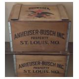 Budweiser Crates, One has Unattached Lid (approx