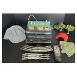 Lot w/ Marx 1666 Steam Engine, New Bright 1986