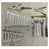 Lot w/ Wrenches, Files, Screwdriver, 1 in