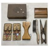 Lot w/ Victor Traps, Larks Corina Cigar Box, Wire