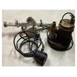 Lot w/ Plumbing Connecter, Sump Pump, And Cable