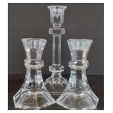 Towle Full Lead Crystal Candlesticks, Tallest