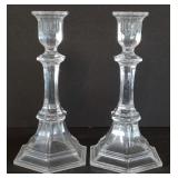 Avon Leaded Crystal Candlesticks, approx 7.5"