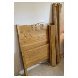 Art Deco Style Carved Wooden Full Size