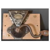 Vtg. Peck Smith Cast Iron Coffee Mill Grinder w/