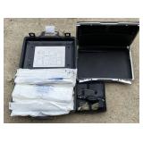 Briefcase, Plastic Case Containing Plastic Bags,
