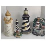 Lot of Ceramic Light House Figures (Tallest 13