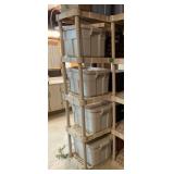 Pair of Plastic Multi Tiered Shelving