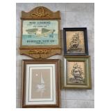 Nautical Themed Artwork, Babcock & Co. Sign