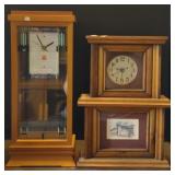 Wood Mantle Clocks incl. Bulova Quartz, approx