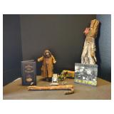 Hagrid Figure (approx 8.5"), Tin Wind Up Train,