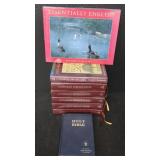 Lot of Books Including Bible, Lutheran Service,