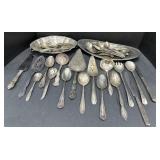 (E) Silver-Plated Utensils & Trays